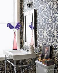 16 Dreamy Celebrity Bathrooms Powder Room Wallpaper Elle Decor Temporary Decorating