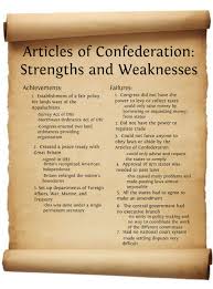 Articles Of Confederation Articles Of Confederation