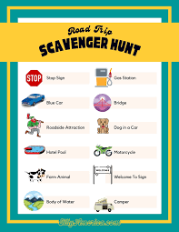 This is a digital file. Road Trip Scavenger Hunt Free Printables Silly America