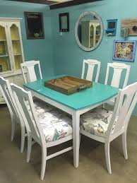 Teal And White Dining Table Set White Dining Table White Dining Table Set Dining Table