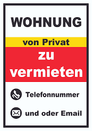 Wie vermieten sie ihre bleibe am besten? Wohnung Zu Vermieten Von Privat Hochkant Hb Druck Schilder Textildruck Stickerei Onlineshop