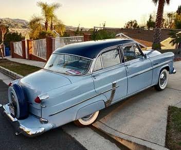 ✨FOR SALE✨ Contact @conradviz13 1954 HUDSON JETLINER 4 door sedan with continental package, whitewall tires, fender skirts, window visors. 202 straight six motor with dual range Hydramatic Transmission (automatic). 6 volts. Has