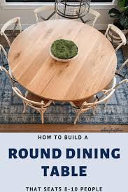 How To Build A 70 Round Dining Table Honey Built Home In 2020 Diy Dining Table Round Dining Room Table Large Round Dining Table
