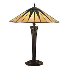 Get free shipping on qualified glam table lamps or buy online pick up in store today in the lighting department. Art Deco Tiffany Table Lamp On Aged Brass Base Black Dark Star Pattern