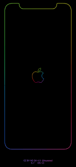 Xr Rainbow Border Apple Logo Iphone Apple Logo Wallpaper Apple Logo Black Apple Logo