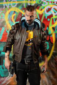 © 2018 cd projekt s.a. You Wanted To See What My Cyberpunk Samurai Jacket Looked Like On A Person Well Here You Go All Dressed Up With With A Big Old City To Explore Cyberpunkgame