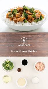 Crispy Orange Chicken With Jasmine Rice And Broccoli Recipe Orange Chicken Home Chef Roasted Broccoli