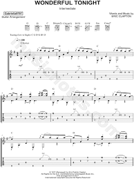 Gabriella9797 Wonderful Tonight Intermediate Guitar Tab In G Major Download Print Wonderful Tonight Guitar Tabs Guitar