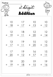Print These Free 2 Digit Addition Worksheets For Use At Home Or In School Solve These Additio Math Worksheets Addition Worksheets Kindergarten Math Worksheets