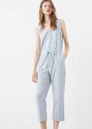 Striped Cotton Jumpsuit Women Mango Usa Jumpsuits For Women Striped Jumpsuit Fashion