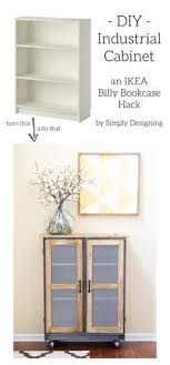 Ikea Billy Bookcase Hack Into A Beautiful Industrial Cabinet Ikea Furniture Makeover Bookshelves Diy Ikea Diy
