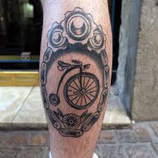 A bicycle tattoo that's small enough to be covered when needed but on show when she wants! Top 67 Bicycle Tattoo Ideas 2021 Inspiration Guide