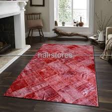 Bordo Patchwork Hali Halistores Com Ev Dekoru Halilar Renkler