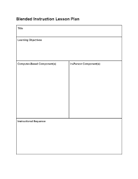 This Editable Lesson Plan Template Can Be Used To Create Blended Teacher Lesson Plans Template Kindergarten Lesson Plans Template Editable Lesson Plan Template