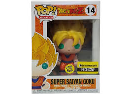Goku ups his power level! Funko Pop Animation Dragonball Z Super Saiyan Goku Glow Entertainment Earth Exclusive Figure 14