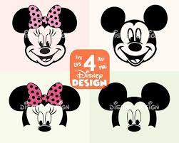 Download Mickey Minnie Mouse Layered Head Face Svg Png Vector Cut File Etsy
