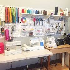 Wall Control On Instagram This Sewingroom From Sewbot Takes Craftroomorganization To The Ne Pegboard Craft Room Sewing Room Inspiration Craft Room Storage