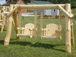 Very Unique Log Swing Yes We Can Ship It To You Rustic Furniture Design Log Furniture Pallet Garden Furniture
