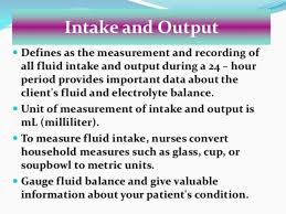Intake Output Chart Guidelines