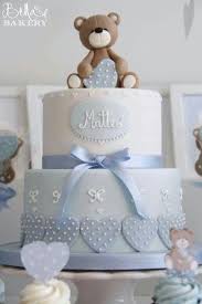 Bolo Para Baby Cha Cha De Bebe Baby Shower Baby Bear Baby Shower Torta Baby Shower Christening Cake Boy