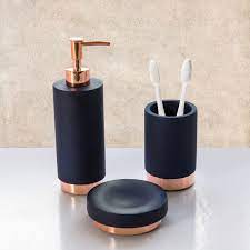These glass canisters are perfect to keep baking goods, cereals, pastas or pet treats within easy. 20 Navy Blue Bathroom Accessories Magzhouse
