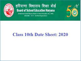 Hbse class 10th date sheet contains very important information such as timing, date of exam, name of subject and more other. Hbse 10th Class Date Sheet 2020 Haryana Board Exam Time Table