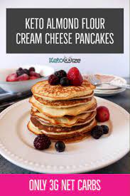 Keto Almond Flour Cream Cheese Pancake Recipe Quick And Easy Recipe Cream Cheese Pancakes Almond Recipes Almond Flour