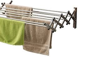 Vintage wood metal expandable clothes drying accordion rack hooks wall mount. 5 Sturdy Wall Mounted Clothes Airers For 2021