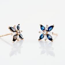 Boucle d'oreille or rose (9). Clous D Oreilles Nature Fleur Or Topaze Navette Marquise Rose 375 1000 B3ofrtb0020 Histoire D Or