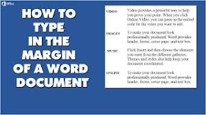 Put text to the margin of the word document by inserting a text box. How To Type Text In The Margin Of A Word Document Journey Bytes