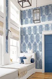 Paradise Wallpaper In Coastal Blue From The Beach House Collection By In 2020 Beach House Interior Beach House Decor Coastal Bedrooms
