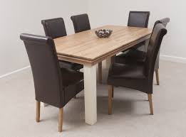 Country Cottage Painted Funiture 6ft Dining Table Leather Chairs Oak Furniture Land Www Oakfurnitureland Country Cottage Oak Furniture Land Dining Room Decor