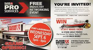 Opening hours for home decor in fort lauderdale, fl. Event Wednesday Sept 6 Floor Decor Grand Opening Plywood Express