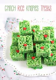 Grinch Rice Krispies Treats Recipe Rice Krispies Grinch Christmas Party Rice Krispie Treats