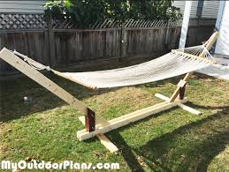 Get free shipping on qualified fabric hammocks or buy online pick up in store today in the outdoors department. Diy Wood Hammock Stand Plans Myoutdoorplans Free Woodworking Plans And Projects Diy Shed Wooden Playhouse Pergola Bbq