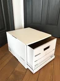 バンカーズボックスは引き出しが便利 でもスタッキングには不向き yokoyumyumのリノベブログ インテリア 収納 収納 アイデア 収納