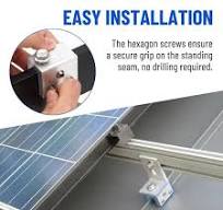 Laybus 6 Pack Standing Seam Metal Roof Fixing Clamps, Roof Safety Tool, The  Installation of Solar Panels, Starlink Bases MT04h1EX2