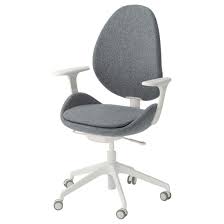 Hattefjall Drehstuhl Mit Armlehnen Gunnared Mittelgrau Weiss Ikea Osterreich Drehstuhl Burostuhl Armlehnen