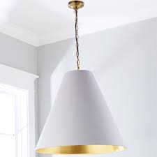 Oversized Cone Paper Shade Pendant In 2020 Large Pendant Lighting Oversized Pendant Light Gold Pendant Lighting