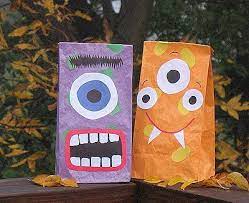 Halloween Monster Treat Bags Crafts By Amanda