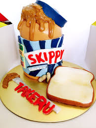 Made This Cake For My Friend S Bday Skippy Pb Cake Peanutbutter Jar Cake Cake Peanut Butter Birthday Cake