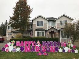 Birthday Lawn Signs Rental Regina Our Birthday Yard Signs And Yard Art Make Awesome Sweet 16 Birthday Party Decorations Th Birthday Yard Signs Birthday Yard Signs Diy Happy Birthday Yard Signs