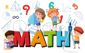Premium Vector | Math icon with kids and math tools