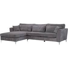 Ce canapé panoramique propose un prix cassé, une bonne affaire à ne pas manquer ! Canape D Angle 5 Places En Velours Cotele Gris Isla Canape D Angle Pas Cher