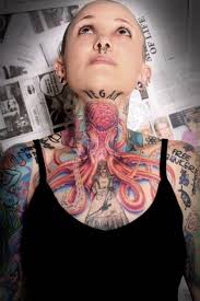 Neck tattoo