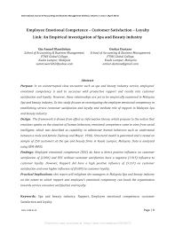 Fashion industry growth in malaysia is promising with online fashion and beauty retailers such as zalora and fashionvalet serving platforms for designers to showcase their masterpieces. Pdf Employee Emotional Competence Customer Satisfaction Loyalty Link An Empirical Investigation Of Spa And Beauty Industry