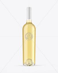 Clear Glass White Wine Bottle Mockup In Bottle Mockups On Yellow Images Object Mockups