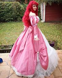 Ariel pink dress, pink ariel costume, ariel cosplay halloween costume. Ariel Pink Dress Fashion Dresses