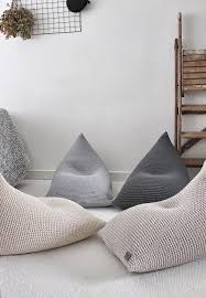 Knitted Bean Bag Linen Zuri House Modern Bean Bag Chairs Bean Bag Knitted Modern Bean Bags