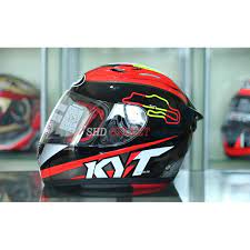 Logo agv bisa di ganti dengan logo lain seperti nolan, shoei, kbc, kyt, nhk, hjc, thx, sircon, ls2, shark, ink dll (tulis diketerangan). Helmet Kyt Rc7 Motif Series 15 Spain Black Full Face Rc 7 Rc Seven Red Black Ori Sni Touring Shopee Philippines